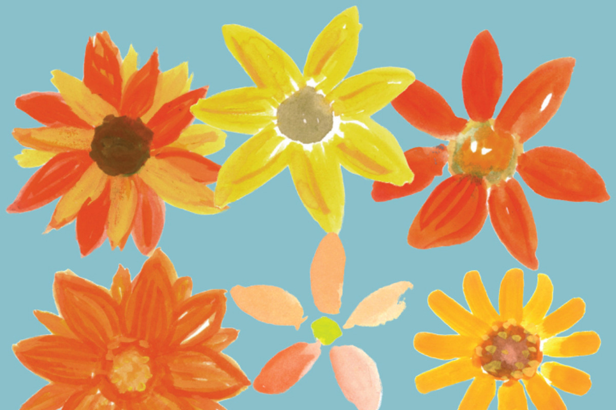 Watercolor Sunflowers, an Illustration by Sandra Jones Art (Photo 2 of 2)