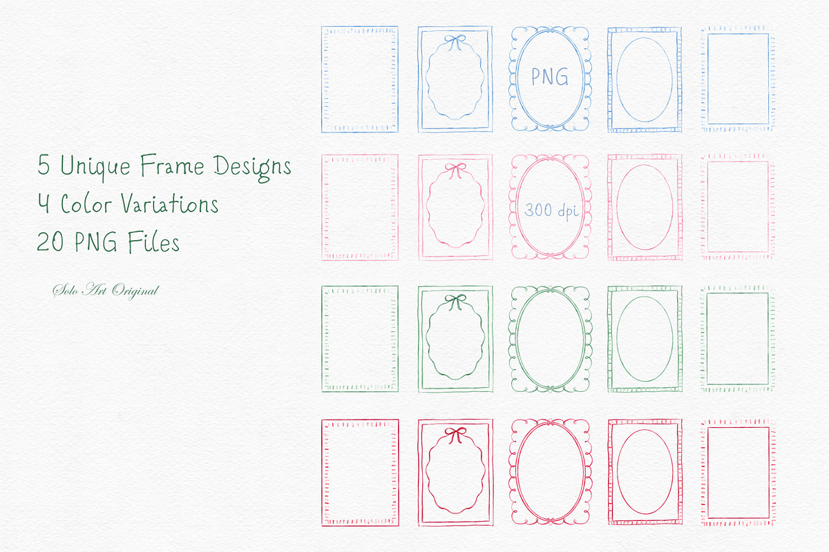Hand-Drawn Watercolor Frames, a Graphic by Solo Art Original (Photo 2 of 6)
