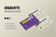 Urban Byte - Business Card, a Business Card Template by StreaksideStd (Thumbnail 1 of 3)