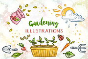 Gardening Illustrations Set, an Illustration by Dreaming_Lucy (Thumbnail 1 of 6)