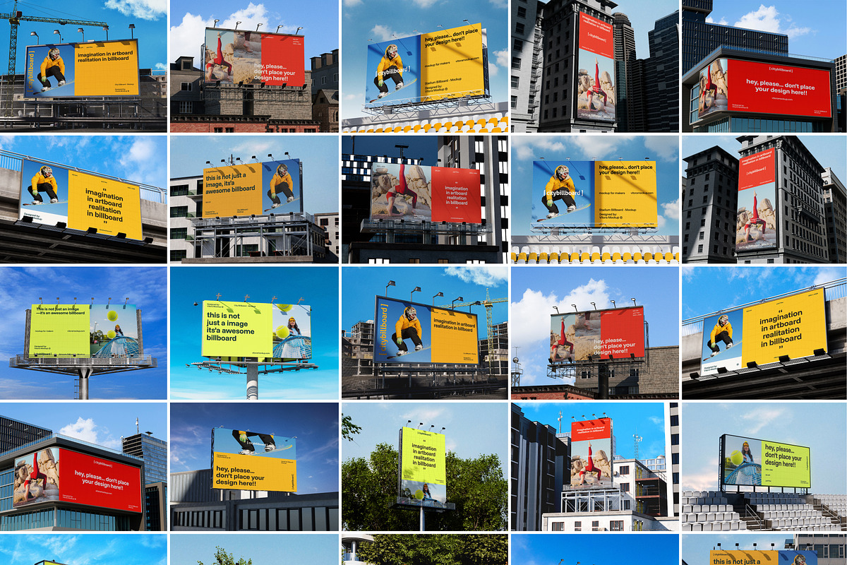 36 Billboards Mockup Bundle, a Mockup by Vitora Mockup (Photo 2 of 11)