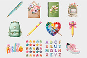 Back To School Clipart, a Seasonal Illustration by Design Market (Thumbnail 4 of 5)