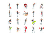 Character Man – Set of 50 Poses, a Person Illustration by 3DMask (Thumbnail 4 of 6)