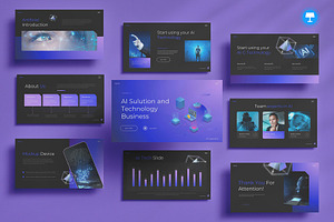 Ai Solution & Technology Keynote, a Presentation Template by Pixslides