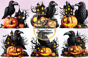 Halloween Crow Haunted House