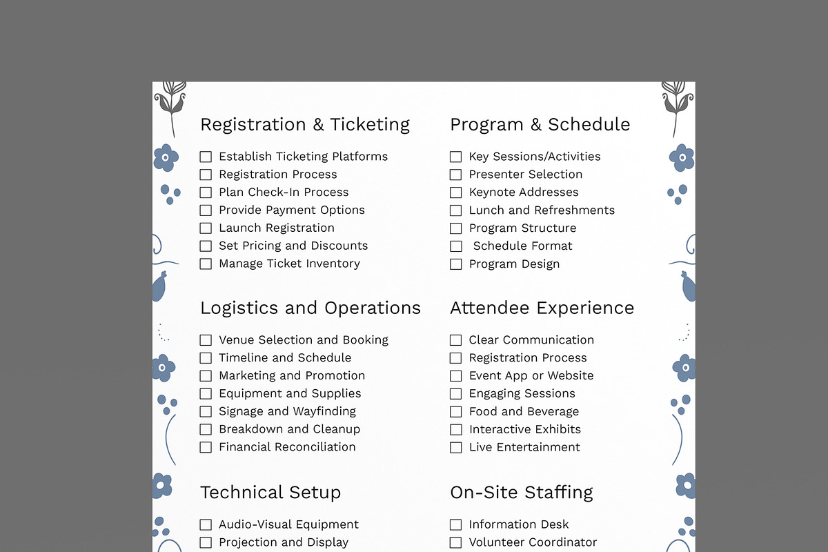 Event Planning Checklist Template, a Stationery Template by MightyDesign (Photo 4 of 8)
