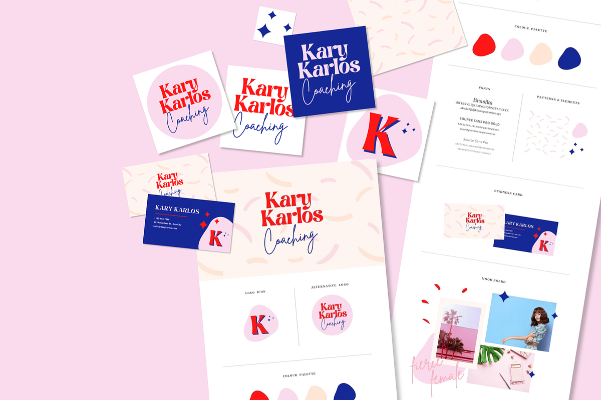 Retro Canva logo & brand kit bundle, a Branding & Logo Template by Kurly Creative (Photo 9 of 13)