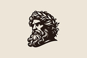 Zeus Face Logo Ancient God Greek, a Branding & Logo Template by Signatoro (Thumbnail 1 of 2)
