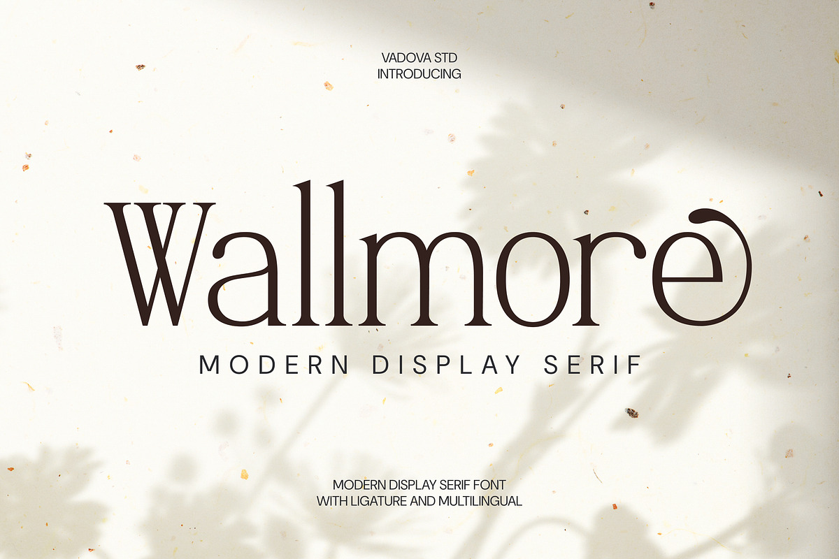 Wallmore – Elegant Display Serif, a Serif Font by Vadovastd (Photo 1 of 8)
