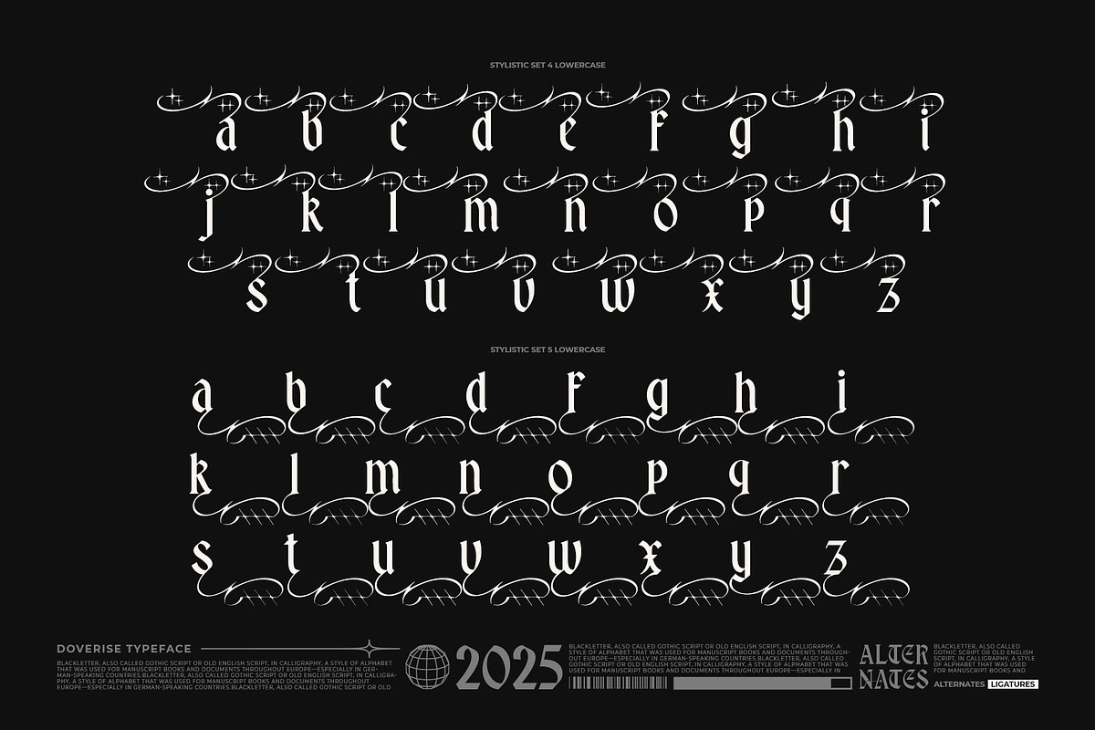 Doverise Typeface, a Blackletter Font by alit design (Photo 16 of 20)