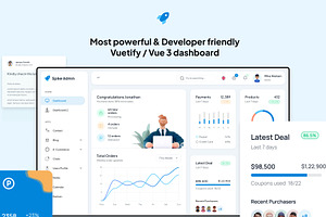 Spike Vue Js Admin Template, a Vue Template by WrapPixel