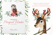 Magical Winter.Watercolor collection, an Animal Illustration by Kate_Rina (Thumbnail 1 of 7)