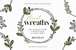 Floral Wreaths & Botanical Shapes