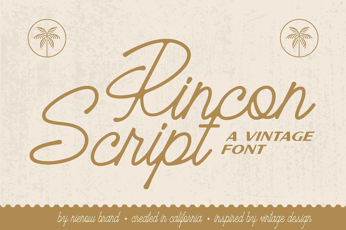 Rincon Script Typeface, a Script Font by NienowBrand (Photo 1 of 5)