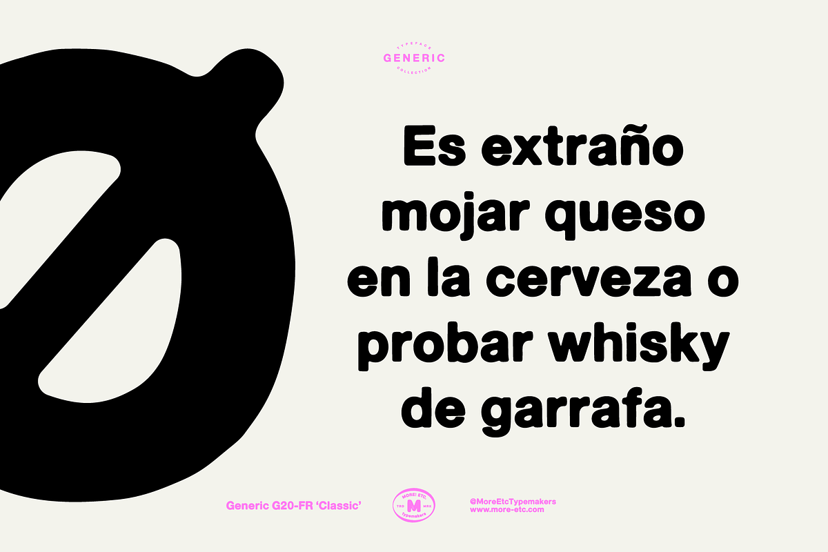 Generic G20-FR 'Classic', a Sans Serif Font by More Etc. Studios (Photo 7 of 8)