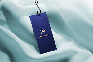 Logo Mockup Luxury Silk Tag