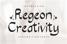 Regeon Creativity - Handwriting Font