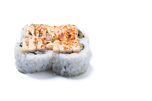 Close Up of Spicy Sushi Roll, a Food & Drink Photo by etorres69