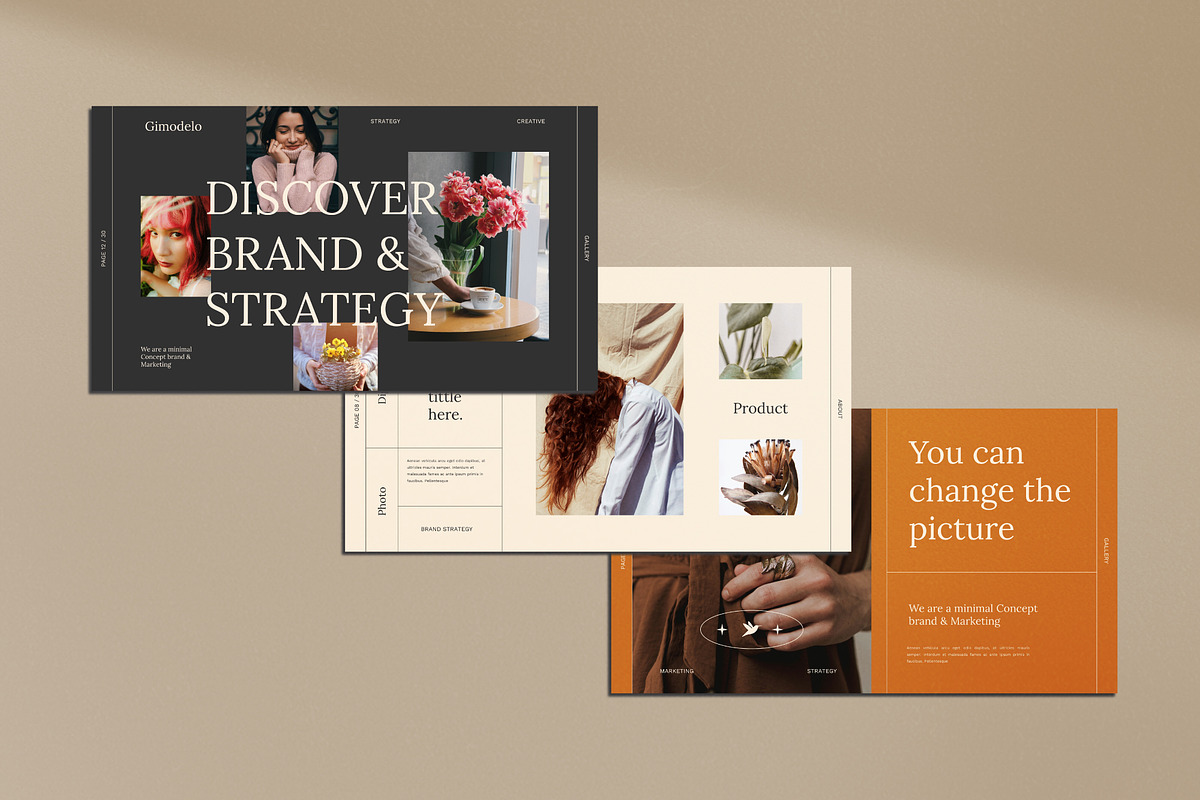 Gimodelo Brand - Google Slides, a Presentation Template by Twntysix (Photo 4 of 9)