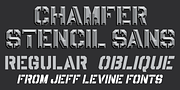 Chamfer Stencil Sans JNL, a Sans Serif Font by Jeff Levine Fonts (Thumbnail 1 of 5)