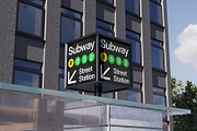 Subway Sign Mockup, an Advertising Mockup by SLAB! Design (Thumbnail 3 of 7)