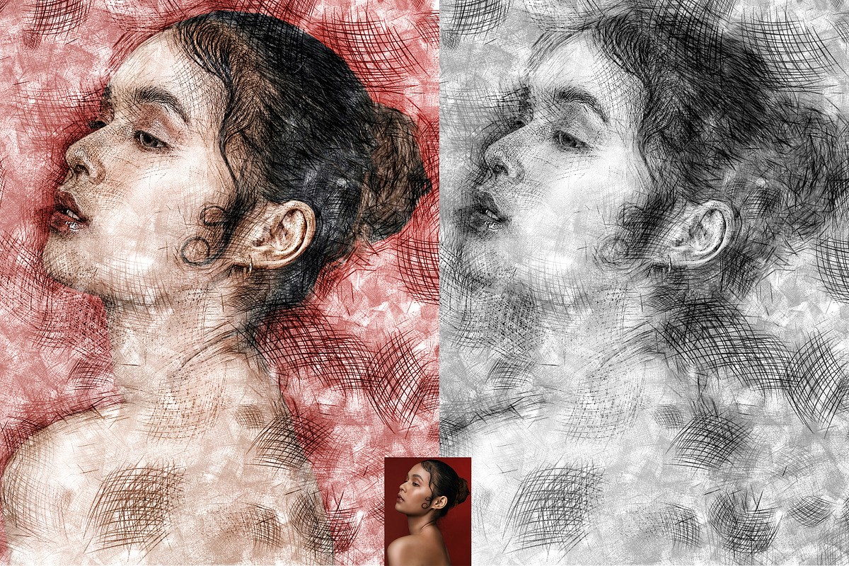 Artistic Sketch Photoshop Action, an Action Add-On by Grishka89 (Photo 7 of 11)