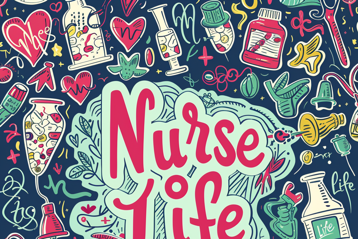 Nurse Pattern, a Background Graphic by Printable Treasure (Photo 4 of 4)
