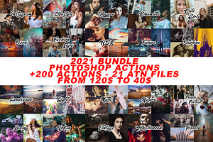 200 Photoshop Actions Bundle 2021