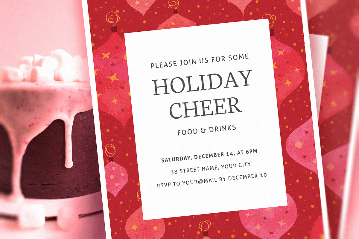 Christmas Party Invitation, an Invitation Template by Mera Pixels (Photo 1 of 4)