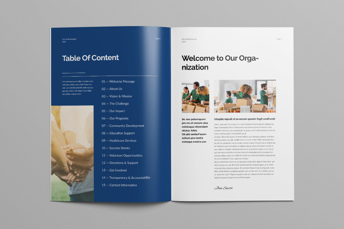Nonprofit Charity Brochure | Canva, a Brochure Template by Pixelpick (Photo 2 of 9)