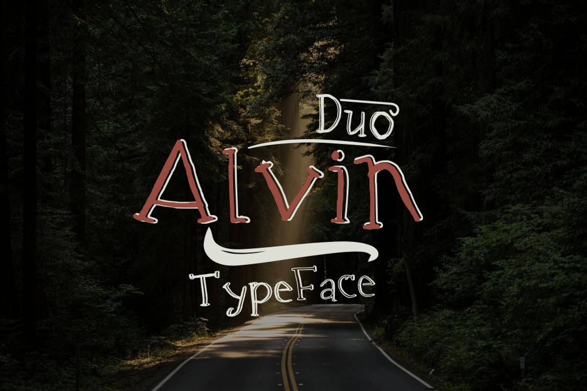 Alvin Duo - 5 Font styles preview 2