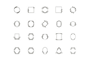 Elegant Floral Border Set, a Templates & Theme by studiogstock