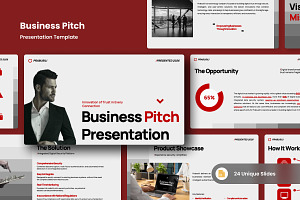 Business Pitch Deck Google Slides, a Presentation Template by twinstd