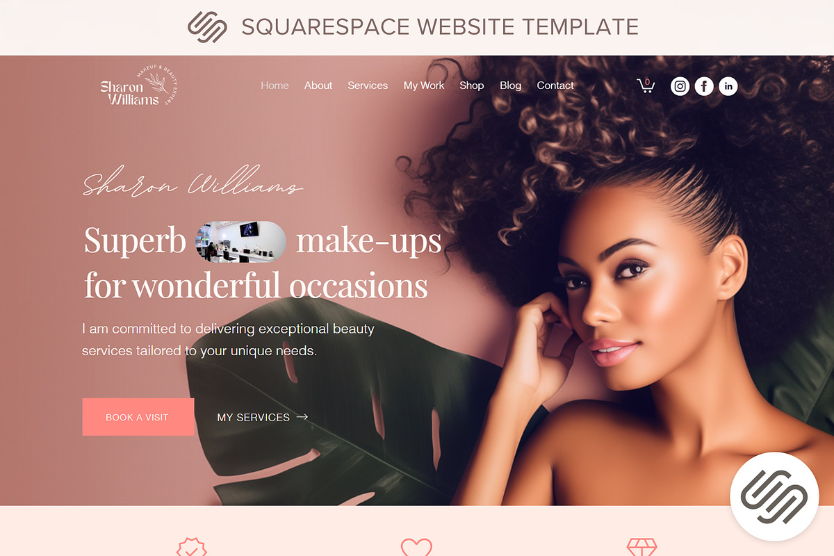 Beauty Salon Squarespace Site