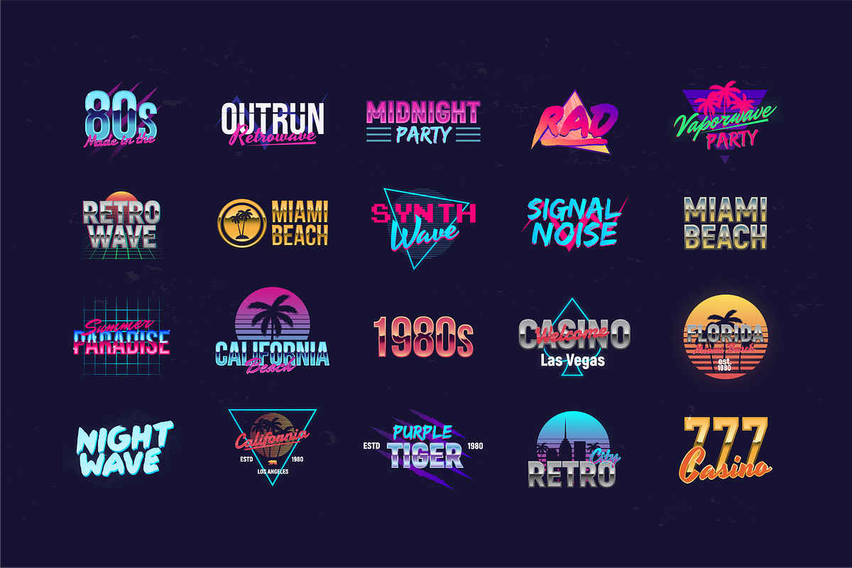 Retro 80s Neon Outrun, an Object Graphic by DenysHolovatiuk (Photo 2 of 5)