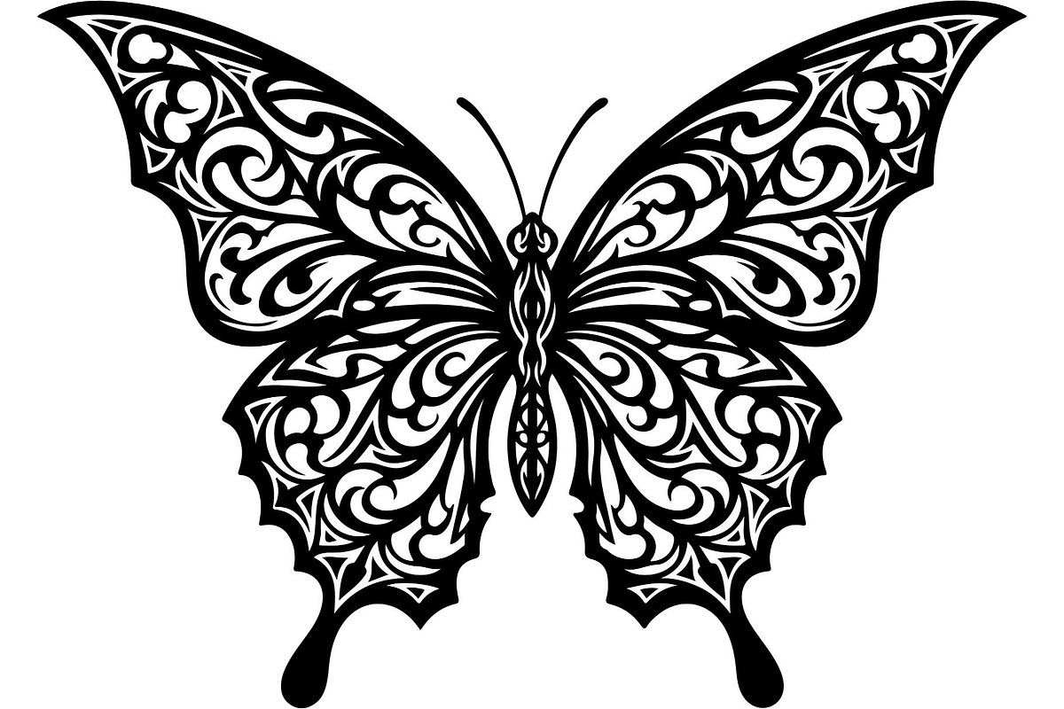 Elegant Butterfly Silhouette, an Object Graphic by Designer_Momina (Photo 8 of 20)