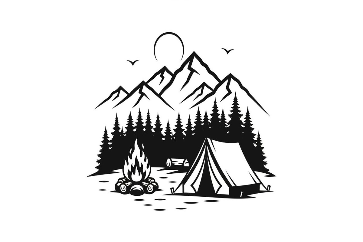 50 Camping Mountain Vector Bundle, an Illustration by jahid234 (Photo 20 of 51)
