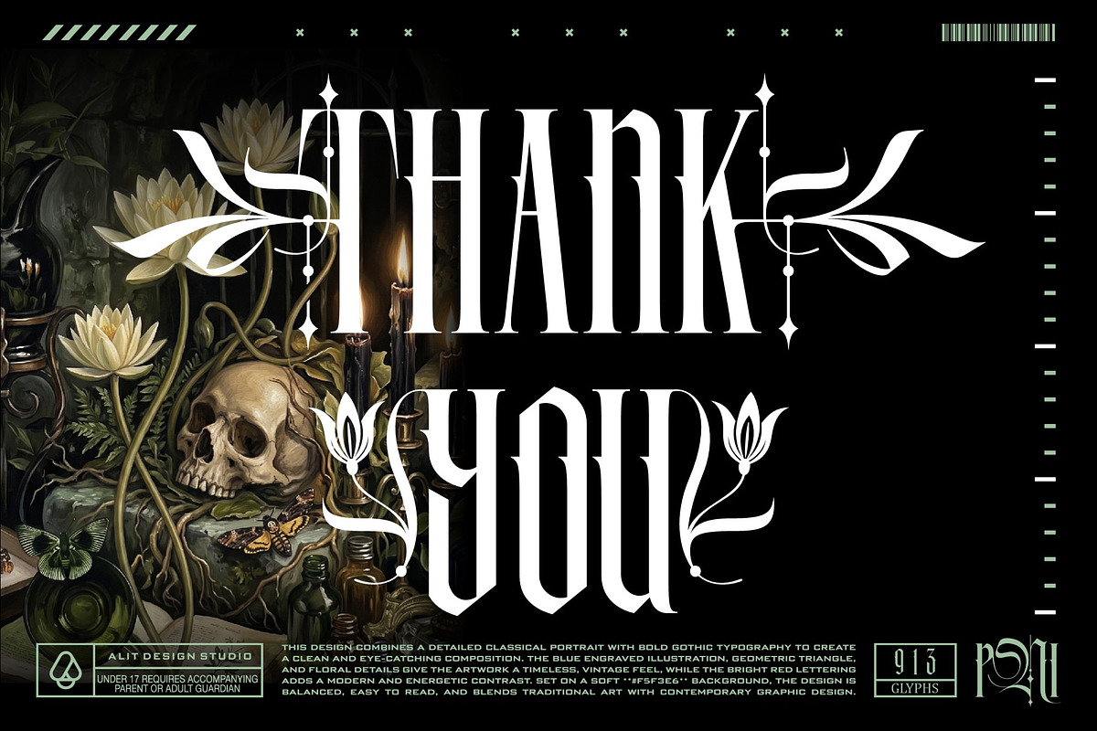 Rosella Mirakle Typeface, a Blackletter Font by alit design (Photo 20 of 20)