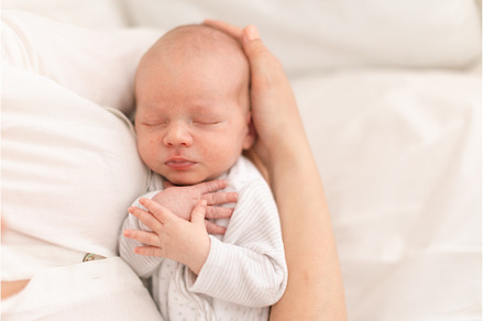 Unrecognizable mother holding her, a Person Photo by HalfPoint