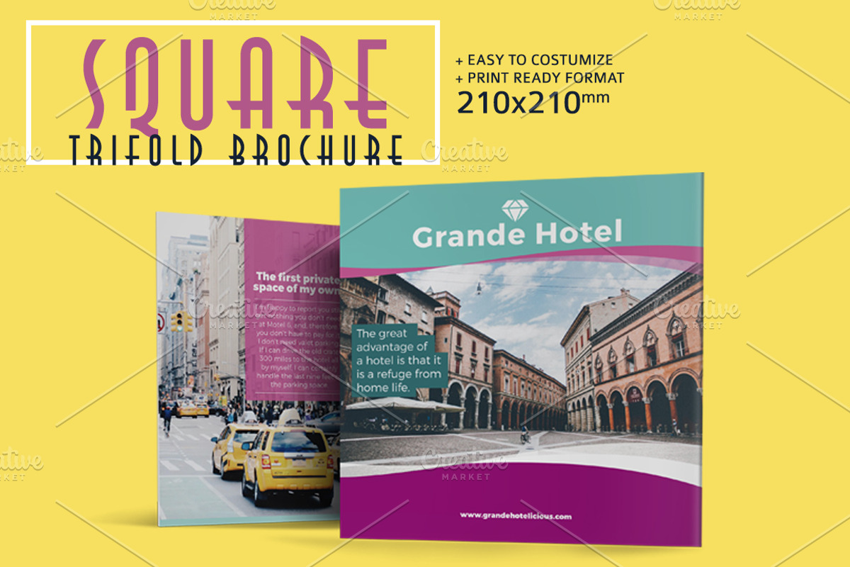 Square Trifold Brochure, a Brochure Template by Tiaga (Photo 1 of 4)