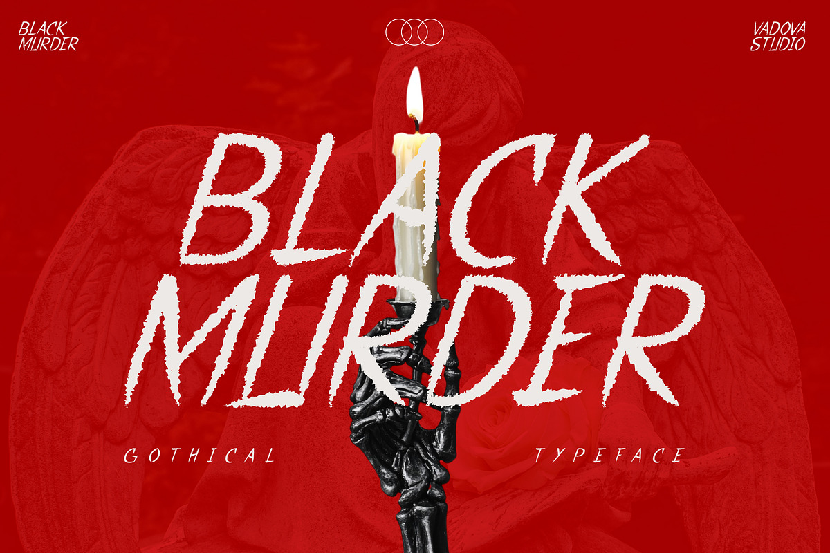 Black Murder – Horror Brush Font, a Handwritten Font by Vadovastd