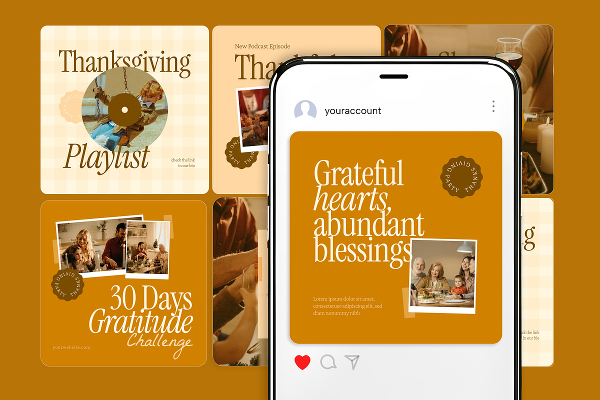Minimalist Thanks Giving Post, a Social Media Template by Pink Bunny Studio (Photo 1 of 3)