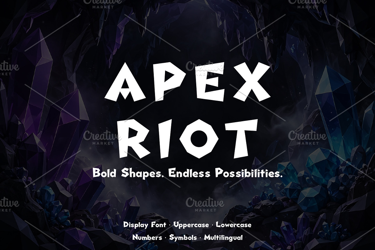 Apex Riot, a Blackletter Font by pictranoosa_studio (Photo 1 of 9)