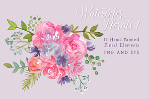 Watercolor Florals 1