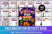 Halloween Fun Activity Book Kdp, a Stationery Template by Mustafiz (Thumbnail 1 of 5)