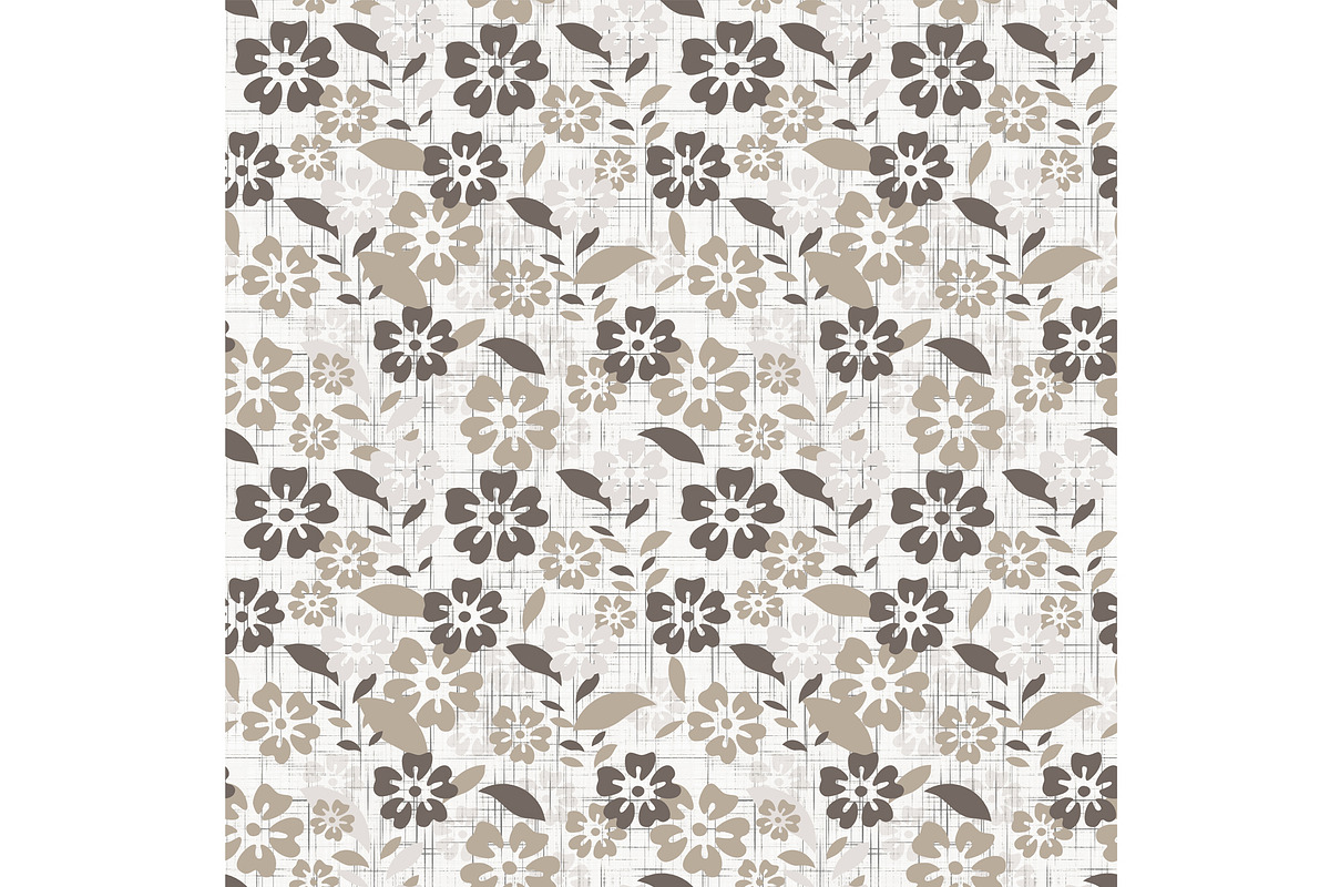 Taupe Textured Floral Seamless, a Pattern Graphic by Sharon Schwalbe (Photo 3 of 4)