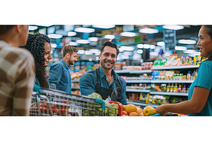 Customer Talking With Store Employee, a Person Photo by piter.goskov