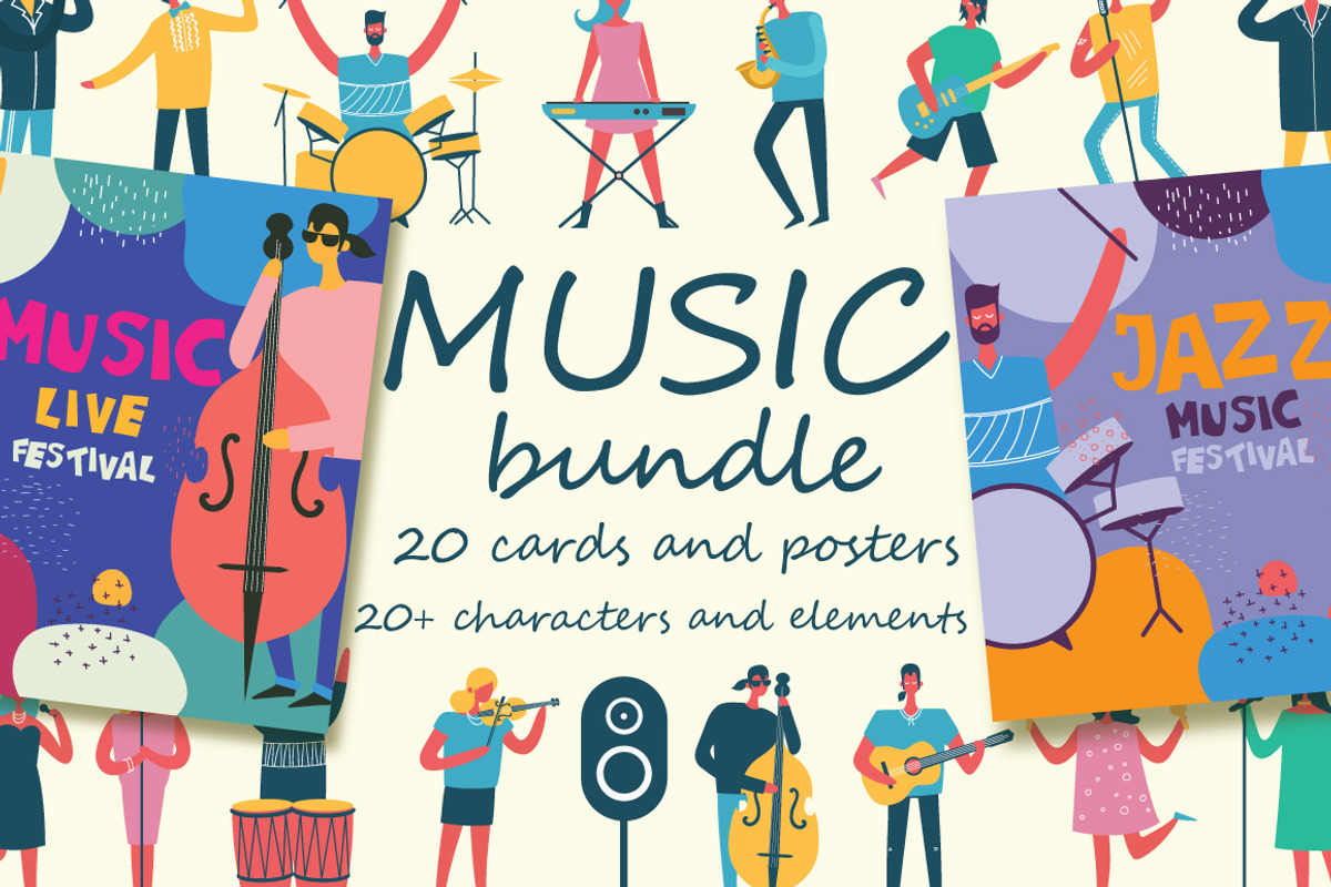 Music Bundle, a Person Illustration by Virinaflora (Photo 1 of 5)