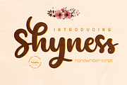 Shyness, a Script Font by twinstd (Thumbnail 1 of 11)