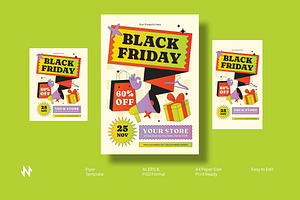Fun Modern Black Friday Flyer, a Flyer Template by Neermana